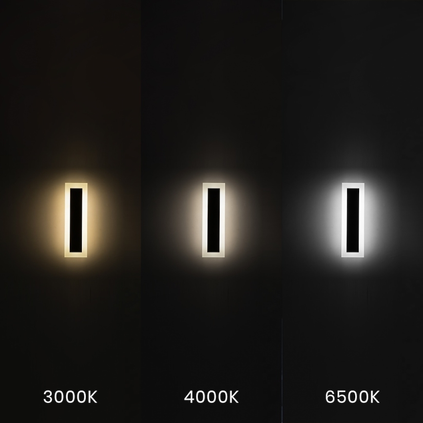 LED-ulkoseinävalaisin WOW LED/10W/230V 3000/4000/6500K 30 cm IP54 musta