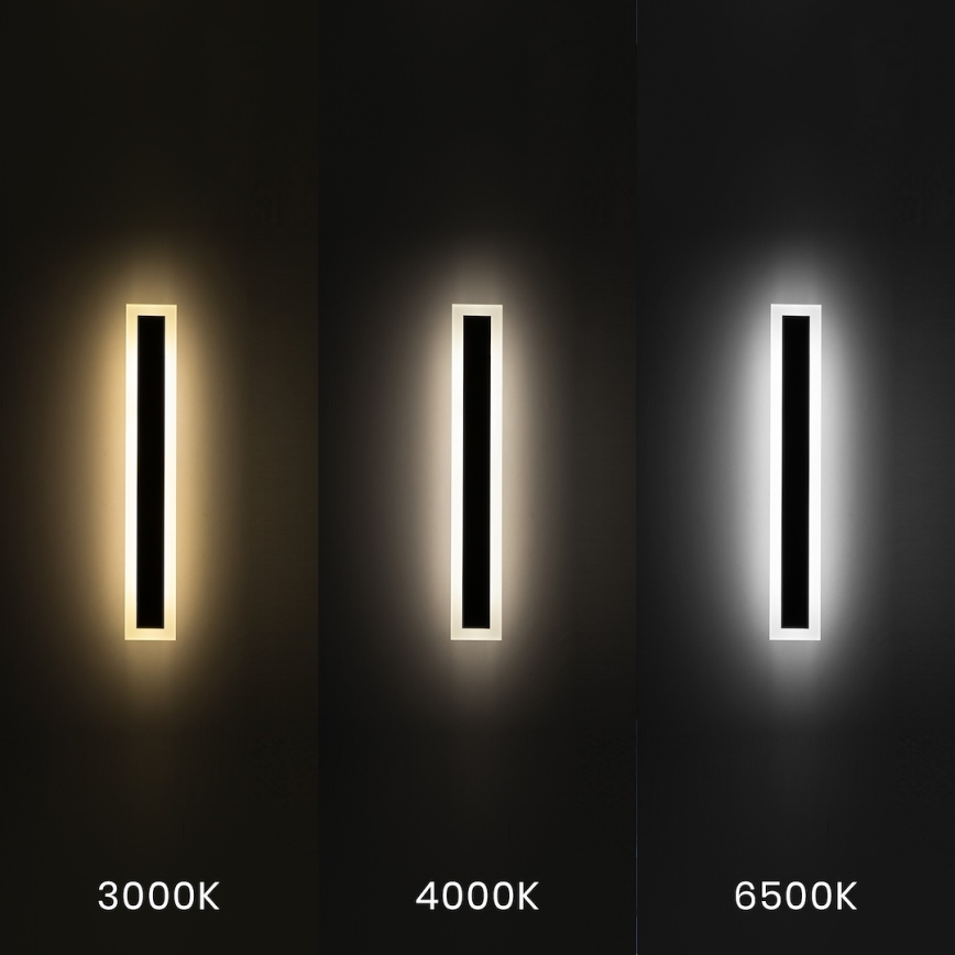 LED-ulkoseinävalaisin WOW LED/20W/230V 3000/4000/6500K 60 cm IP54 musta
