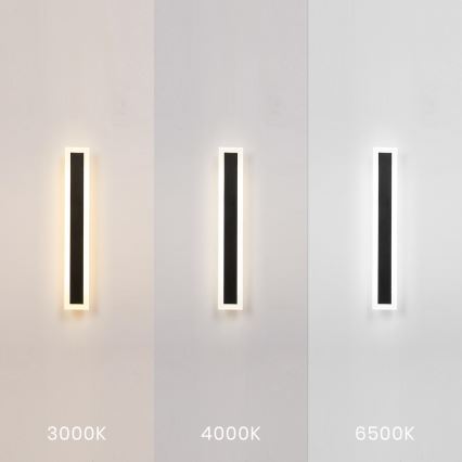 LED-ulkoseinävalaisin WOW LED/20W/230V 3000/4000/6500K 60 cm IP54 musta
