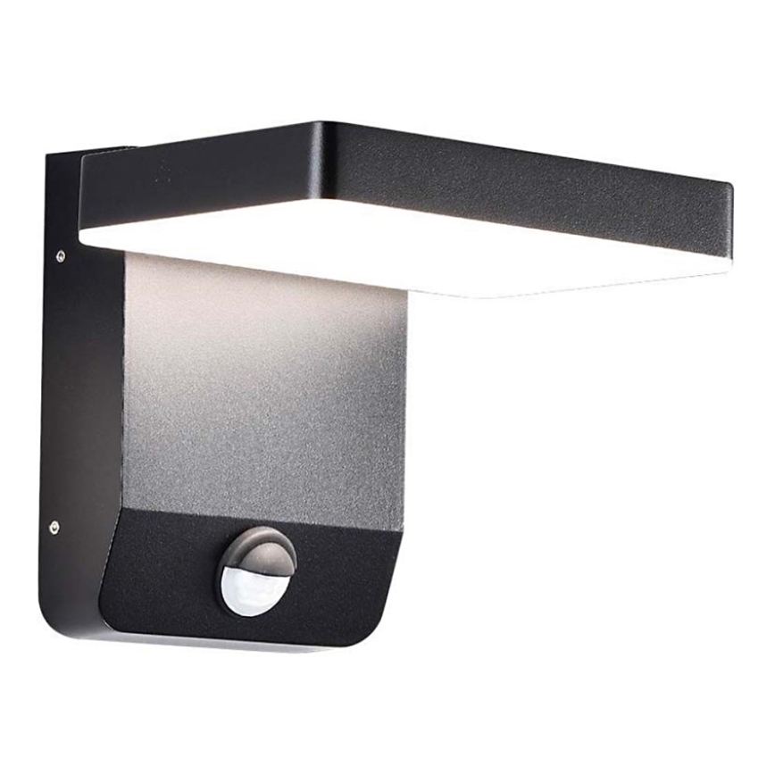 LED ulkoseinävalo anturilla LED/17W/230V IP65 3000K musta