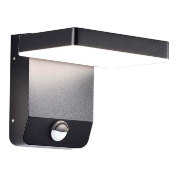 LED ulkoseinävalo anturilla LED/17W/230V IP65 4000K musta