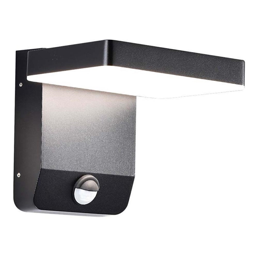 LED ulkoseinävalo anturilla LED/17W/230V IP65 4000K musta