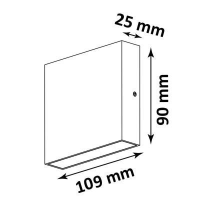 LED-ulkoseinävalo CHICAGO 2xLED/3,25W/230V IP44