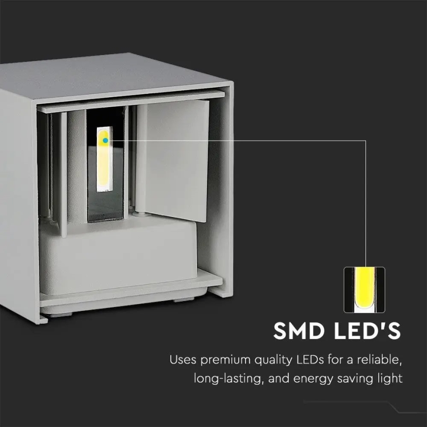 LED Ulkoseinävalo LED/11W/230V 3000K IP65 harmaa