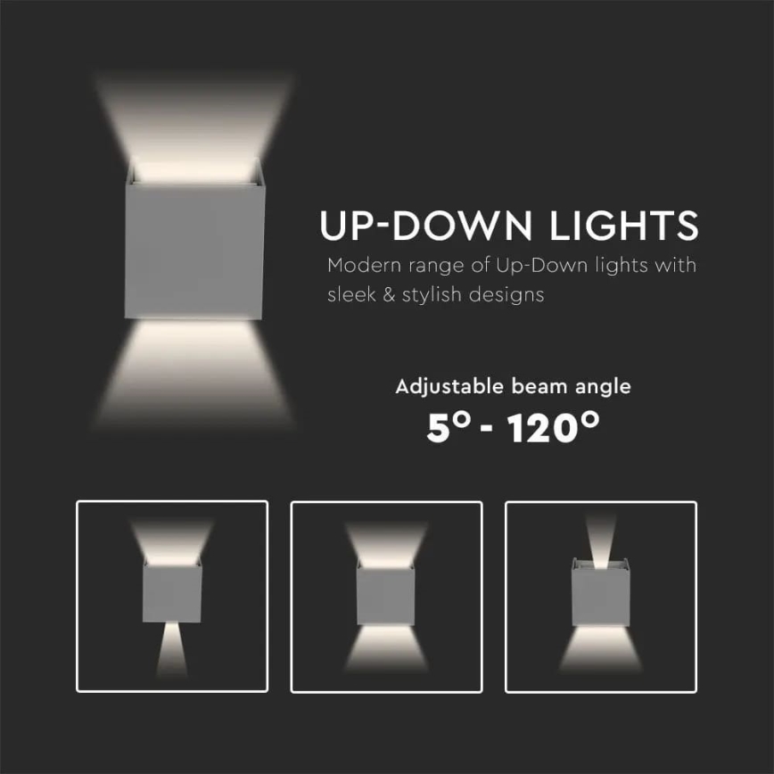 LED Ulkoseinävalo LED/11W/230V 3000K IP65 harmaa