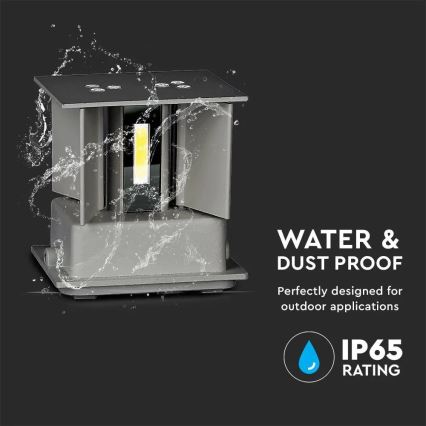 LED Ulkoseinävalo LED/11W/230V 3000K IP65 harmaa