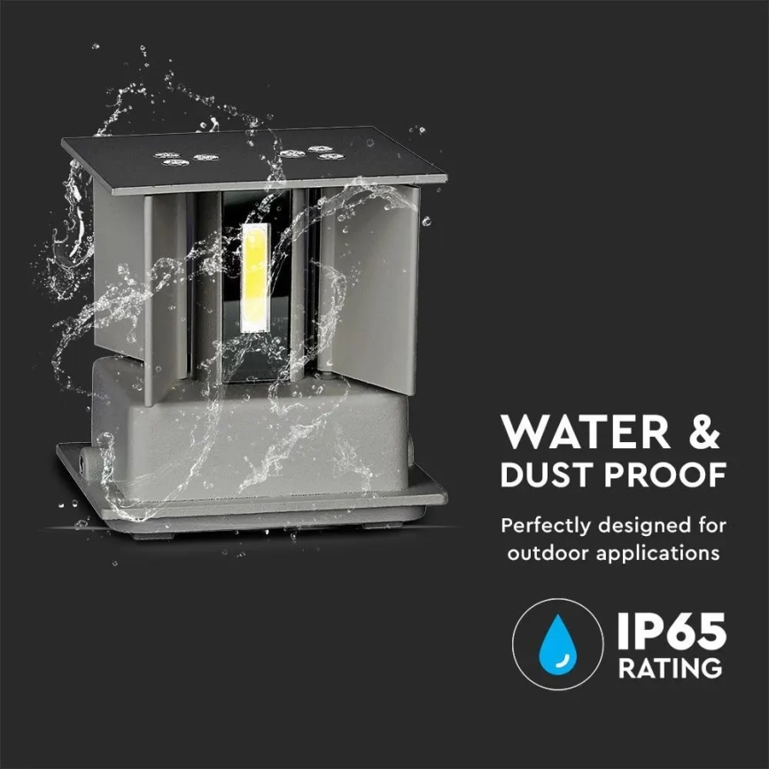 LED Ulkoseinävalo LED/11W/230V 3000K IP65 harmaa