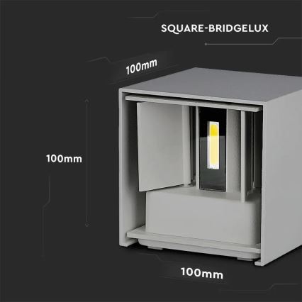 LED Ulkoseinävalo LED/11W/230V 3000K IP65 harmaa