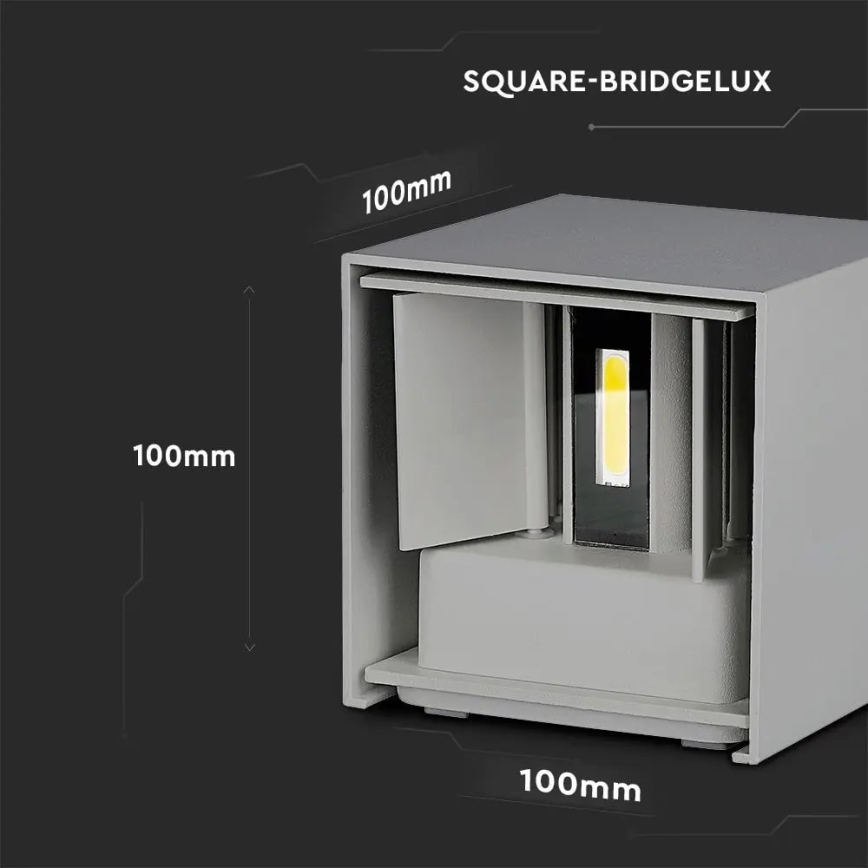 LED Ulkoseinävalo LED/11W/230V 3000K IP65 harmaa