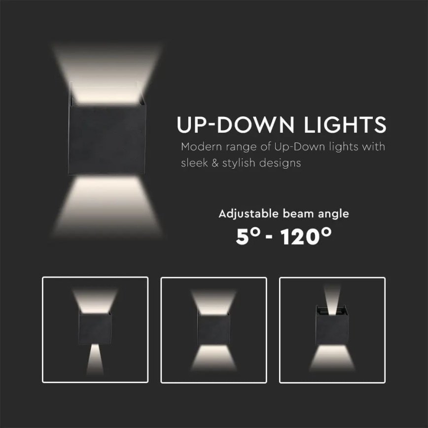 LED Ulkoseinävalo LED/11W/230V 3000K IP65 musta