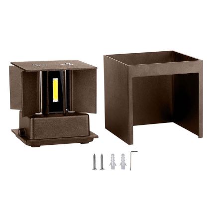 LED Ulkoseinävalo LED/11W/230V 3000K IP65 ruskea