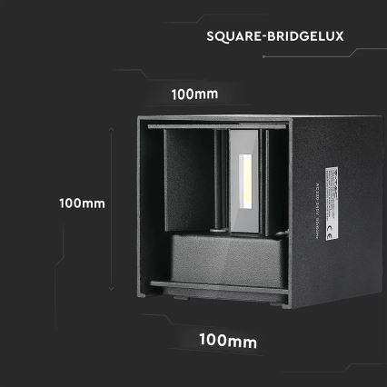 LED Ulkoseinävalo LED/11W/230V 4000K IP65 musta