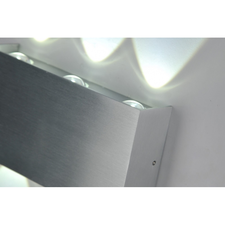 LED Ulkoseinävalo SILBER 6xLED/1W/230V IP54