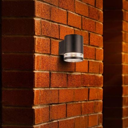 LED Ulkotila aurinko seinävalaisin anturilla LED/1W/3,7V 3000K IP54 musta