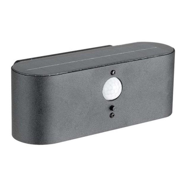 LED Ulkotila aurinko seinävalaisin anturilla LED/2,5W/3,7V 3000K IP54 2000 mAh