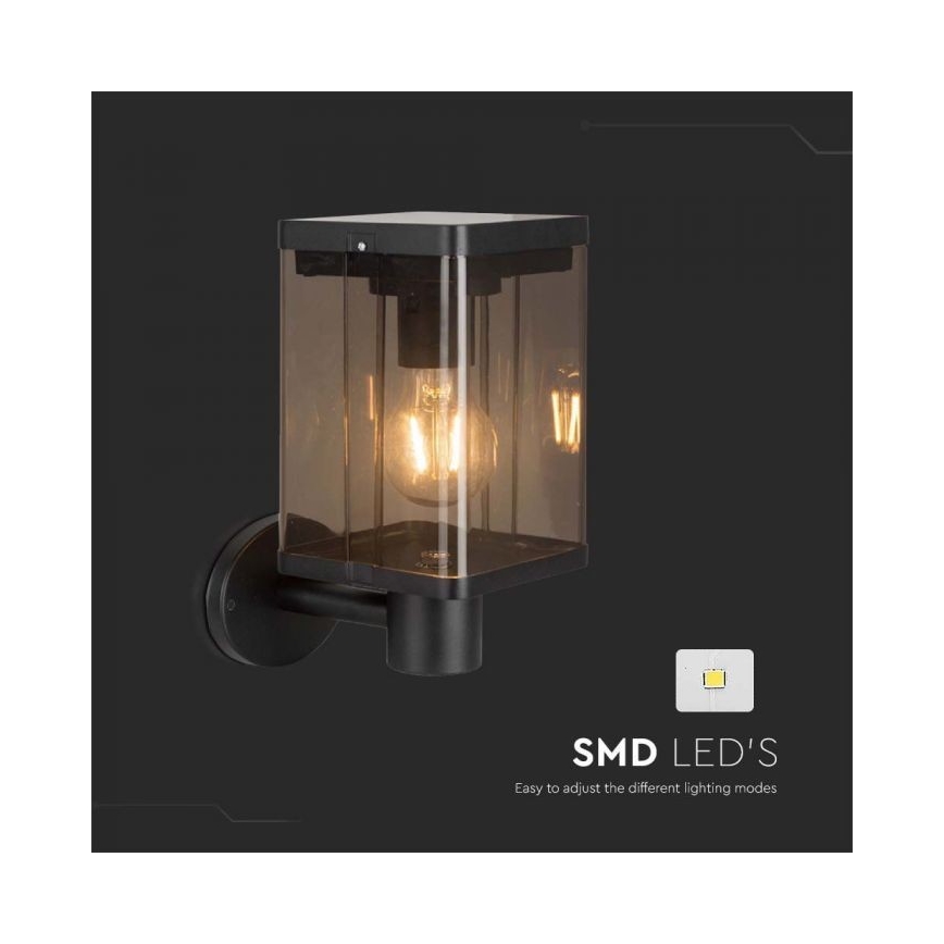 LED Ulkotila aurinko seinävalaisin anturilla LED/2,5W/3,7V 3000K IP54