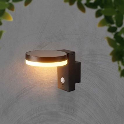 LED Ulkotila aurinko seinävalaisin anturilla LED/5,5W/3,7V 3000K IP54 2000 mAh
