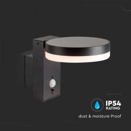 LED Ulkotila aurinko seinävalaisin anturilla LED/5,5W/3,7V 3000K IP54 2000 mAh