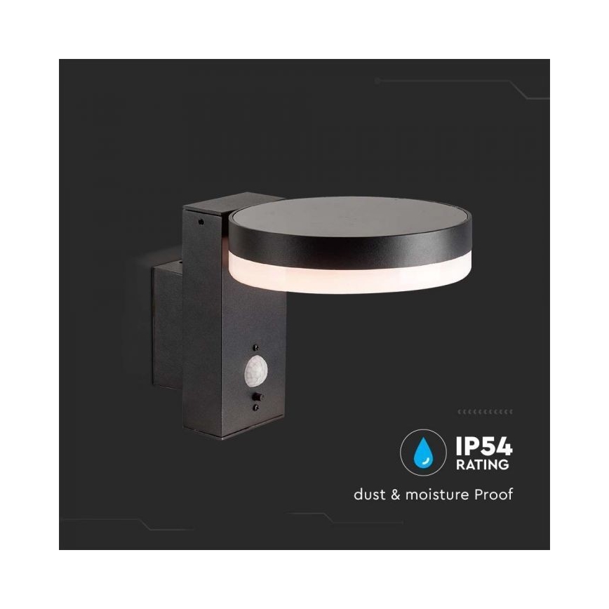 LED Ulkotila aurinko seinävalaisin anturilla LED/5,5W/3,7V 3000K IP54 2000 mAh