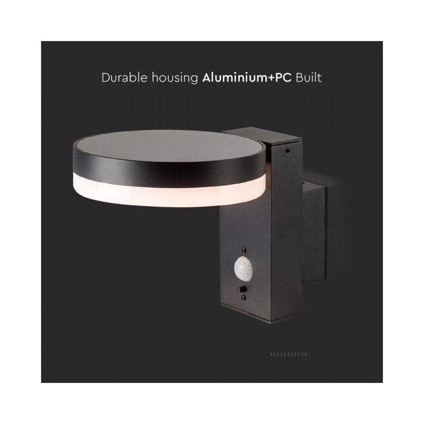 LED Ulkotila aurinko seinävalaisin anturilla LED/5,5W/3,7V 3000K IP54 2000 mAh