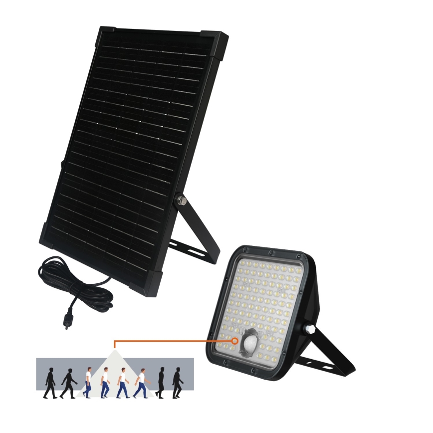 LED Ulkotila aurinko valonheitin anturilla LED/30W/6,4V IP65 3000/4000K + kauko-ohjaus