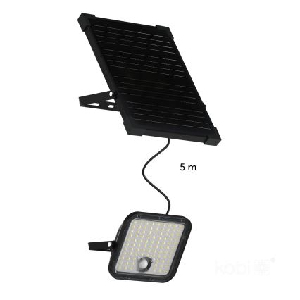 LED Ulkotila aurinko valonheitin anturilla LED/30W/6,4V IP65 3000/4000K + kauko-ohjaus
