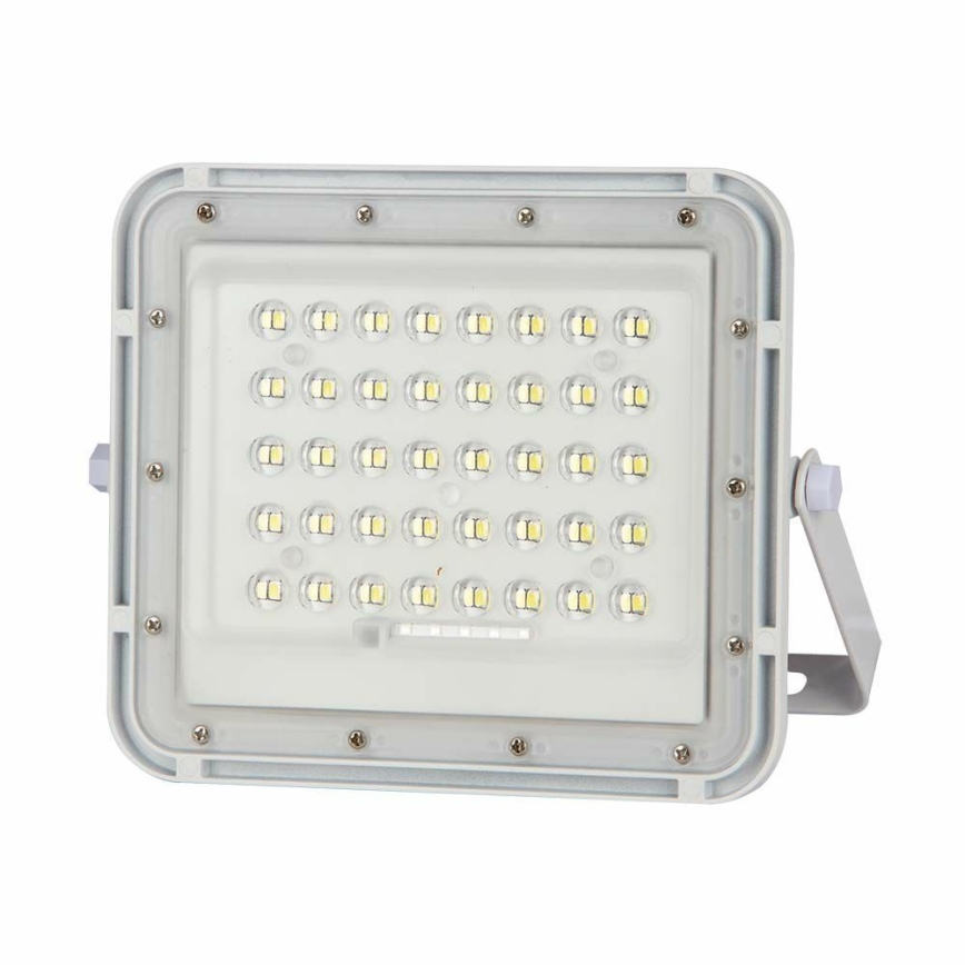 LED Ulkotila himmennettävä aurinko valonheitin LED/10W/3,2V IP65 4000K valkoinen + kauko-ohjaus
