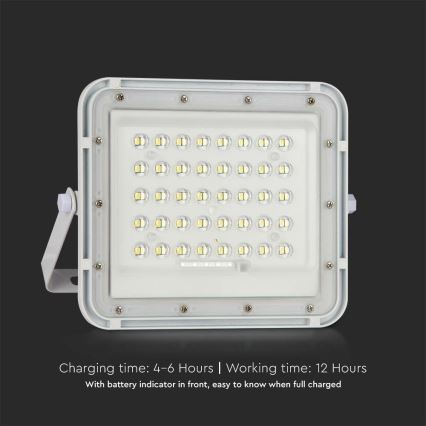 LED Ulkotila himmennettävä aurinko valonheitin LED/10W/3,2V IP65 4000K valkoinen + kauko-ohjaus