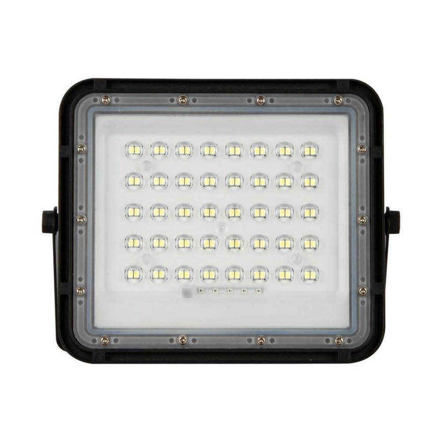LED Ulkotila himmennettävä aurinko valonheitin LED/10W/3,2V IP65 6400K musta + kauko-ohjaus