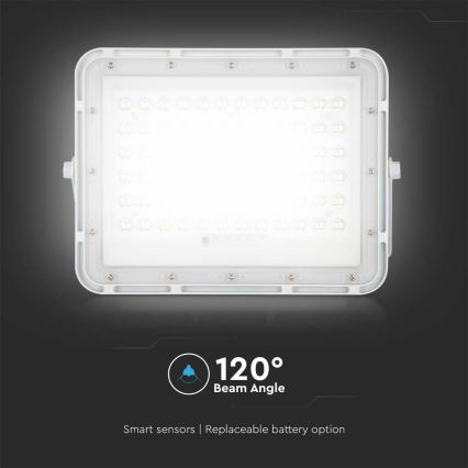 LED Ulkotila himmennettävä aurinko valonheitin LED/15W/3,2V IP65 4000K valkoinen + kauko-ohjaus