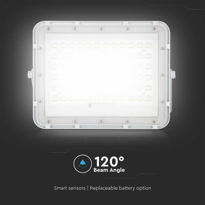 LED Ulkotila himmennettävä aurinko valonheitin LED/15W/3,2V IP65 4000K valkoinen + kauko-ohjaus