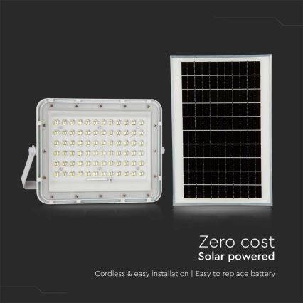LED Ulkotila himmennettävä aurinko valonheitin LED/15W/3,2V IP65 6400K valkoinen + kauko-ohjaus