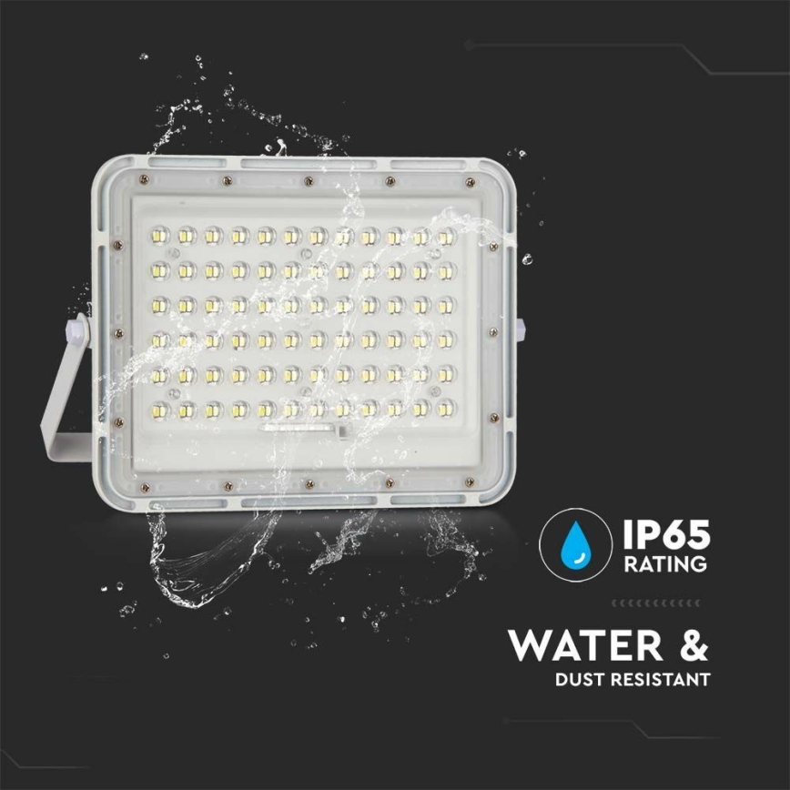 LED Ulkotila himmennettävä aurinko valonheitin LED/15W/3,2V IP65 6400K valkoinen + kauko-ohjaus