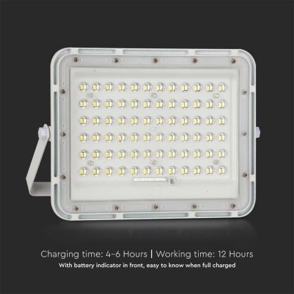 LED Ulkotila himmennettävä aurinko valonheitin LED/15W/3,2V IP65 6400K valkoinen + kauko-ohjaus
