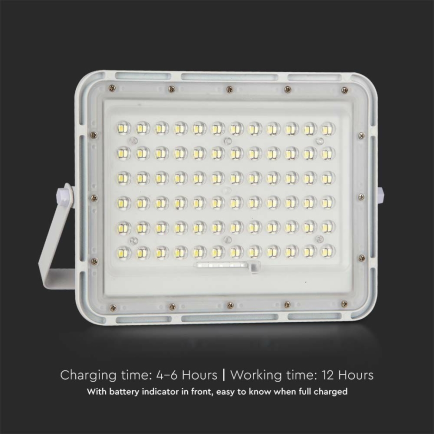 LED Ulkotila himmennettävä aurinko valonheitin LED/15W/3,2V IP65 6400K valkoinen + kauko-ohjaus