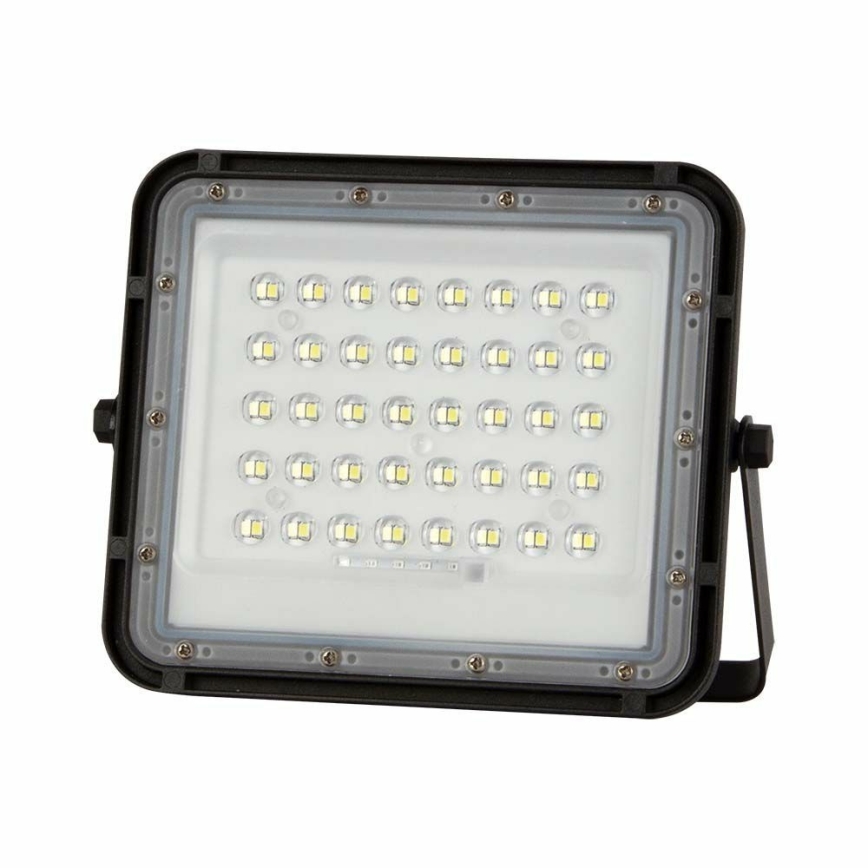 LED Ulkotila himmennettävä aurinko valonheitin LED/6W/3,2V IP65 6400K musta + kauko-ohjaus
