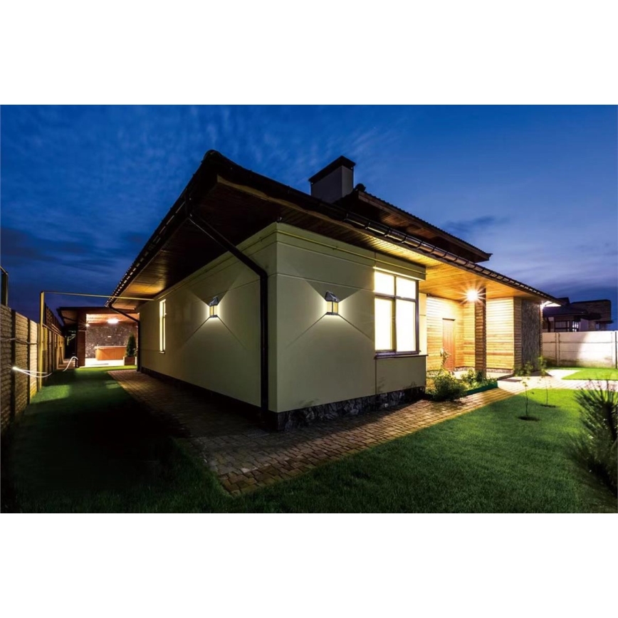 LED Ulkotila aurinkokenno seinävalaisin anturilla LED/1W/230V 1200mAh IP65
