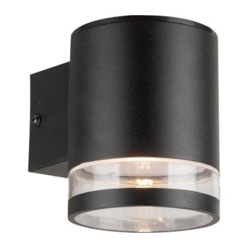 LED Ulkotila aurinkokenno seinävalaisin LED/1W/3,7V 3000K IP54 musta