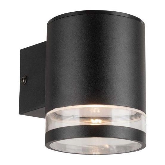LED Ulkotila aurinkokenno seinävalaisin LED/1W/3,7V 3000K IP54 musta