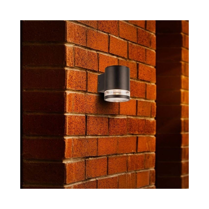 LED Ulkotila aurinkokenno seinävalaisin LED/1W/3,7V 3000K IP54 musta