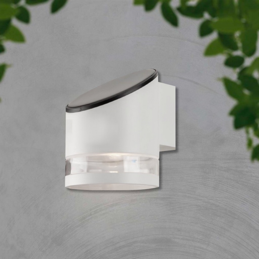 LED Ulkotila aurinkokenno seinävalaisin LED/1W/3,7V 3000K IP54 valkoinen