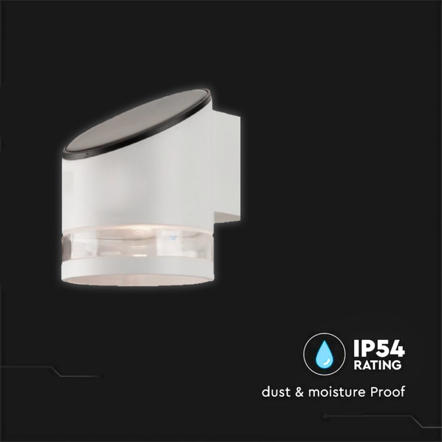 LED Ulkotila aurinkokenno seinävalaisin LED/1W/3,7V 3000K IP54 valkoinen