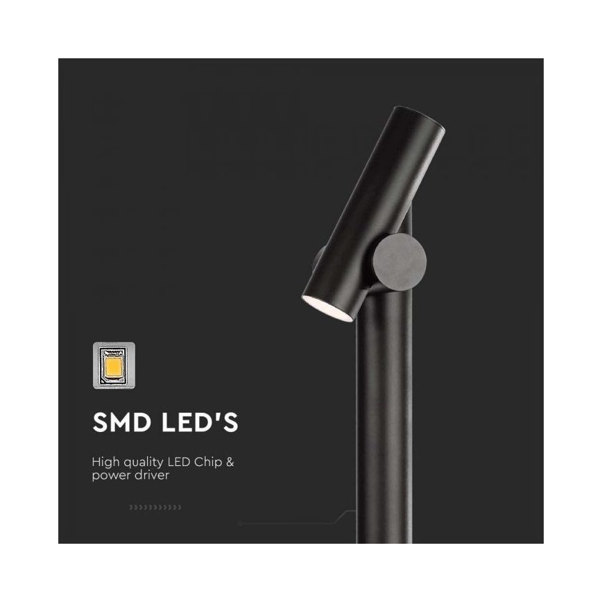 LED Ulkotila flexible lamppu LED/4W/230V 3000K IP44 100 cm musta