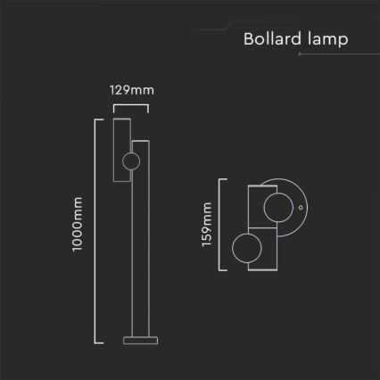 LED Ulkotila flexible lamppu LED/4W/230V 3000K IP44 100 cm musta