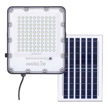 LED Ulkotila himmennettävä aurinko valonheitin LED/100W/3,2V 4500K IP65 musta + kauko-ohjaus