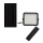 LED Ulkotila himmennettävä aurinko valonheitin LED/10W/3,2V IP65 6400K musta + kauko-ohjaus