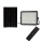 LED Ulkotila himmennettävä aurinko valonheitin LED/15W/3,2V IP65 4000K musta + kauko-ohjaus