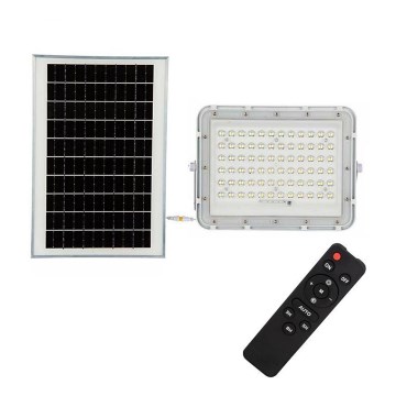 LED Ulkotila himmennettävä aurinko valonheitin LED/15W/3,2V IP65 6400K valkoinen + kauko-ohjaus