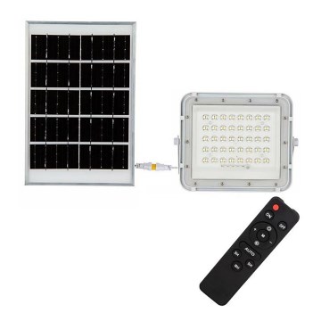 LED Ulkotila himmennettävä aurinko valonheitin LED/6W/3,2V IP65 6400K valkoinen + kauko-ohjaus