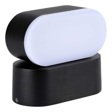 LED Ulkotila joustava seinävalaisin LED/5W/230V 3000K IP65 musta